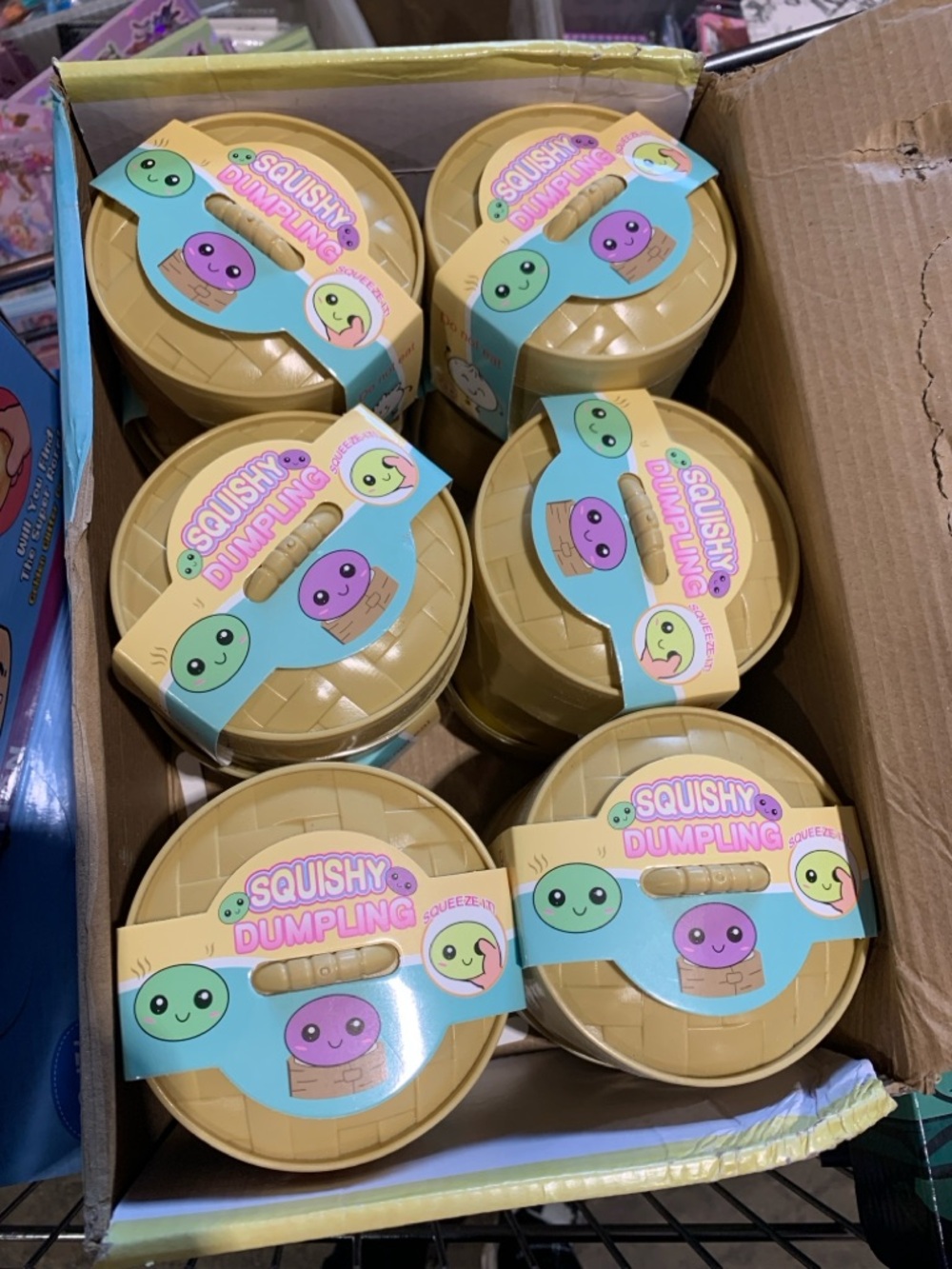 12 PCs Rainbow Mystery squishy bun Box